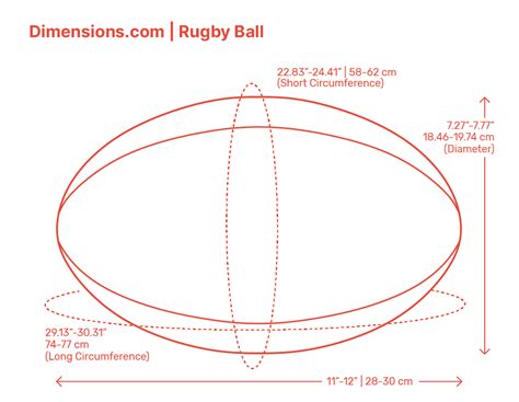 size 5 rugby ball dimensions